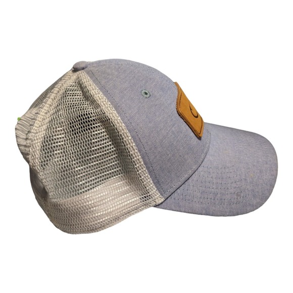 AVID Gear Adjustable Blue Fishing Hook Logo Patch Hat w/ White Mesh Back - Picture 2 of 8